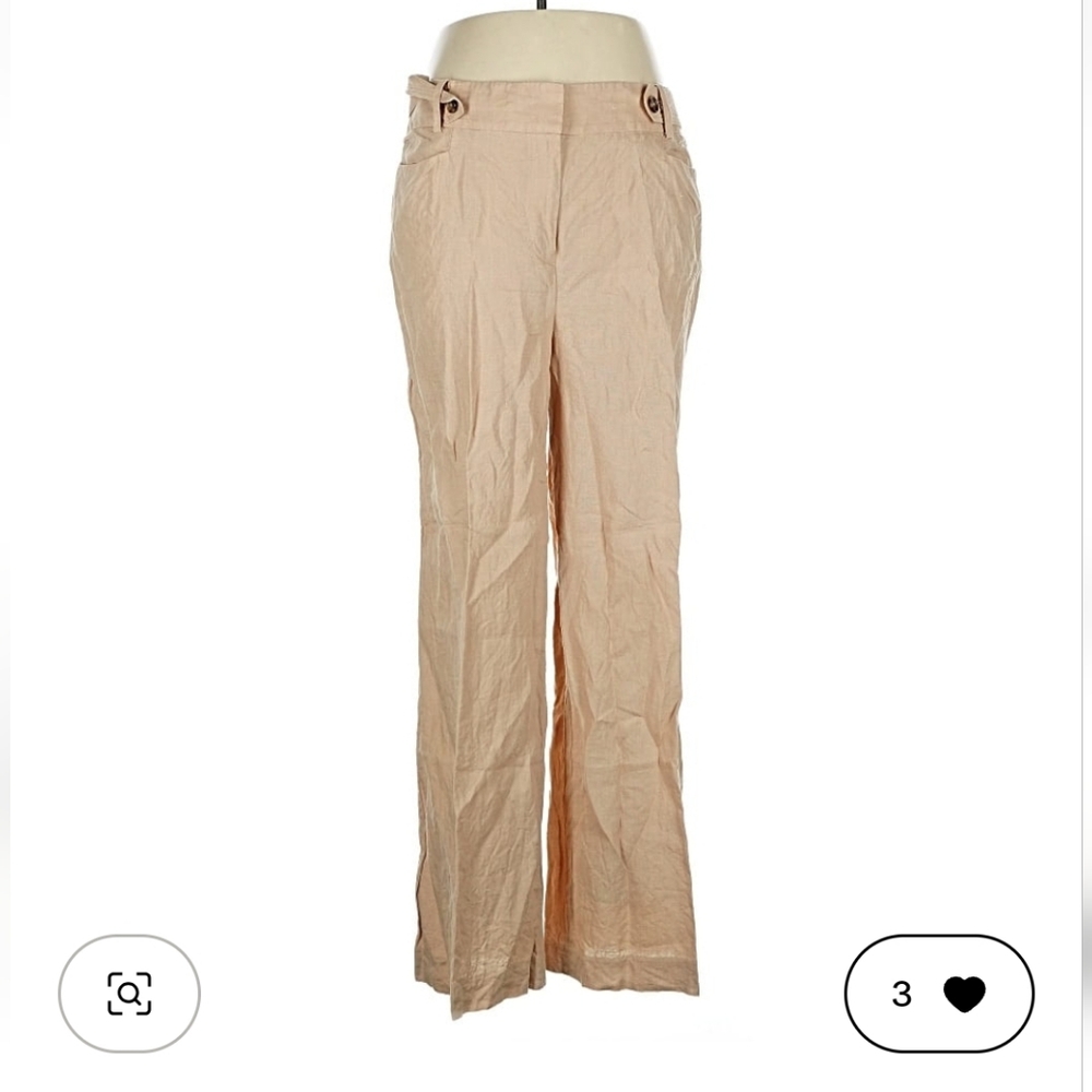 Talbots Beige Linen Trousers
